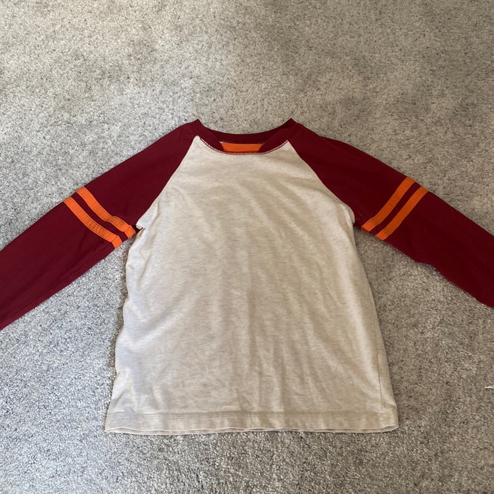 Baseball style long sleeve t-shirt Hanna Andersson boys size 6-7
